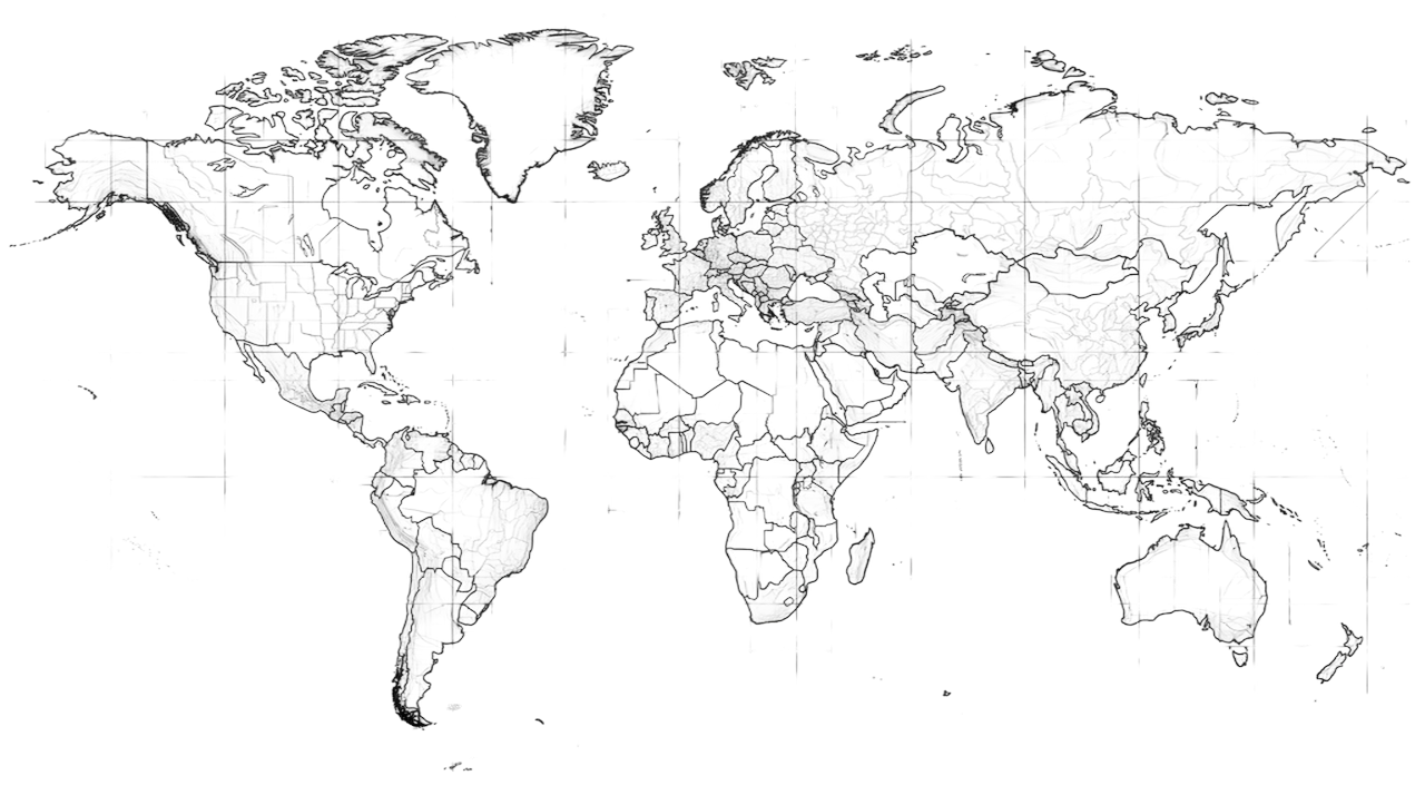 Map of countries where projects were delivered